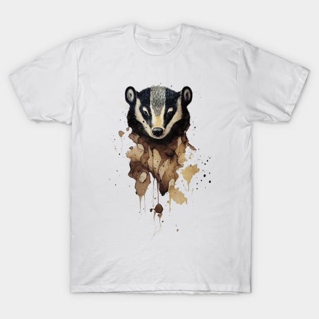 British badger ink splash. T-Shirt by DEGryps